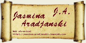 Jasmina Arađanski vizit kartica